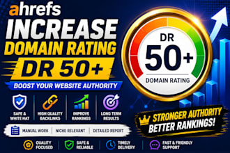 increase domain rating ahrefs dr50 plus