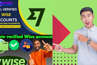 create fully verified personal and business wise account with complete document
