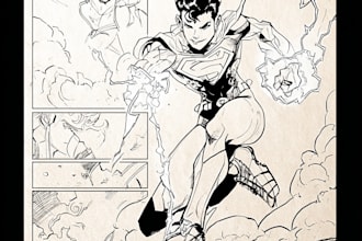 draw superhero action comic