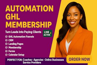 build a professional ghl membership site with automation and login