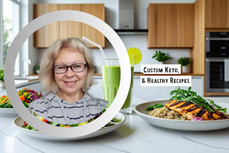 do keto, low carb, vegan, healthy cooking food recipe writing