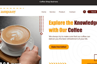creat your cafe website food catering and bakery bar