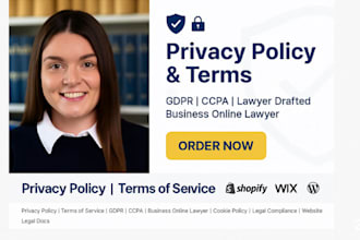 draft a gdpr compliant privacy policy and term condition for your website or app