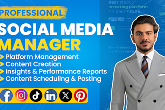 be crypto social media manager for facebook, instagram and telegram