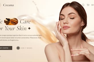design skin care website, beauty website, skin care shopify store
