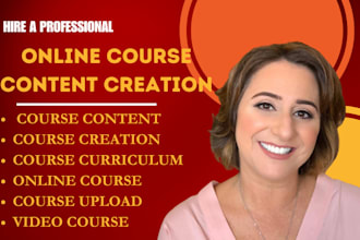 expertly create engaging online course content, curriculum  leason plan and quiz