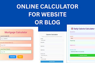 create an online calculator for your website or blog