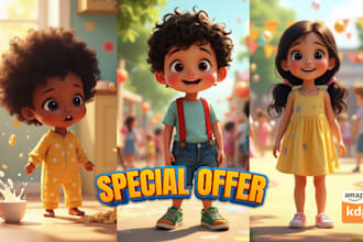 illustrate children story book illustration, kids storybook illustration