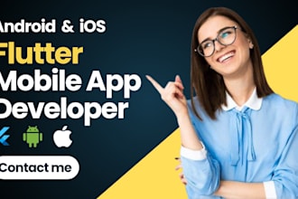 develop a professional flutter mobile app for android and ios