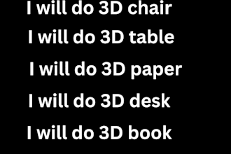 3d chair 3d table 3d desk 3d book