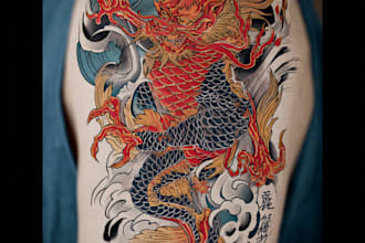 draw amazing japanese oriental tattoo