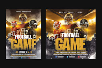 design modern sports flyers, animated flyers, football and basketball flyers