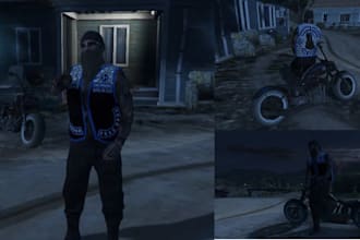 custom fivem clothing kuttes mc vest biker club patches server  roleplay