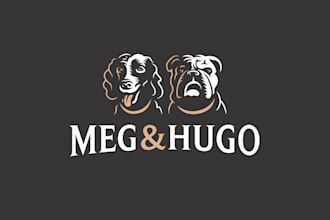 make a modern unique lettering pet logo design