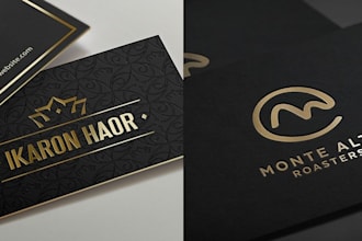 design or redesign luxury gold foil logo, business card
