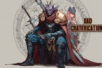 draw a fantasy character for dnd, pathfinder, etc