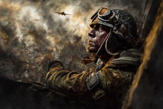 draw military themed illustrations