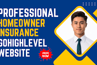 create homeowners ghl insurance website with lead capture and crm integration