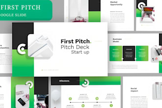 design investor or startup pitch decks and business powerpoint presentation