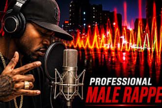 male rapper, rap vocals, male vocal, rap feature, ghostwriter rap