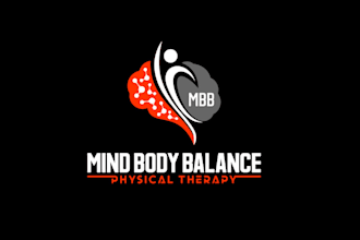 design physical therapy brain body balance oriented logo