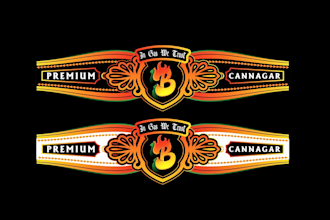 do cigar label, cigar brand ,cannabis, weed, natural brand logo design
