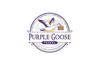 design purple goose travel logo