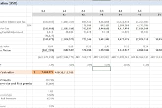 build valuation model, projections, perform business valuation dcf npv irr vc