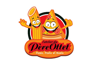 design a premium mascot pasta and pizza restaurant logo