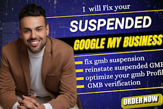 fix and reinstate suspended gmb profile, optimize google my business profile gmb