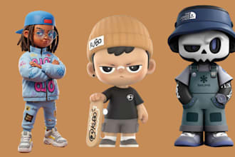 convert 2d to 3d model 3d vinyl toy action figure 3d figurine for 3d printing