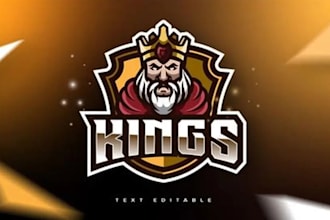 design high quality lion king mascot logo