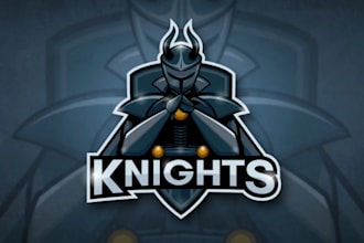 do modern knight mascot logo design service for business