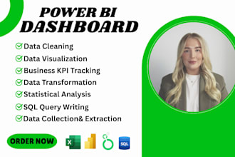 build executive power bi dashboard with KPI report and data visualization