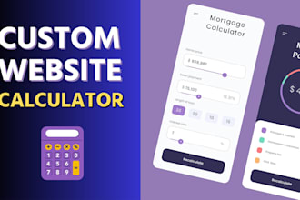 create a custom calculator or price estimator for website