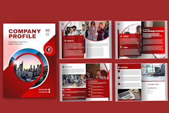 design company profile, proposal, employee handbook, annual report and ebook
