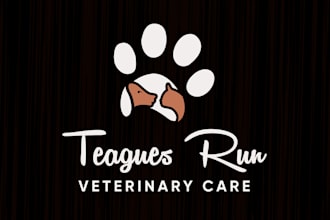 do modern pet, animal and veterinary clinic logo design