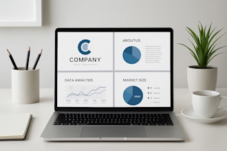 create powerpoint presentation ppt design redesign, pitch deck, company profile