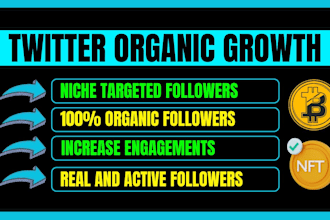 do twitter x marketing for nft related organic followers growth
