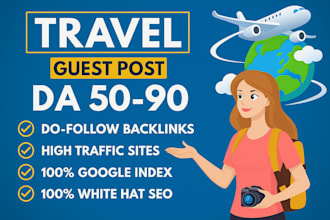 provide guest post on travel websites with da 50 plus