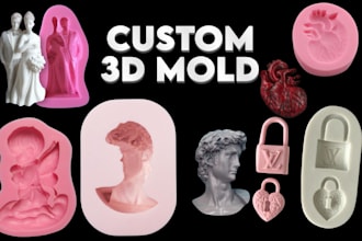 design 3d silicone mold silicon mold chocolate mold injection mold plastic mold