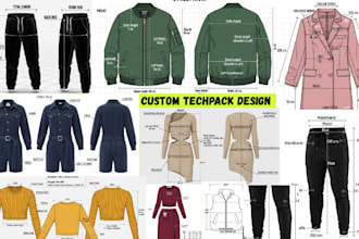 do cloth tech pack, flat sketch, clothing vector mockup, fashion illustration