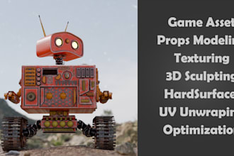 make hardsurface 3d models for games, roblox, films and games