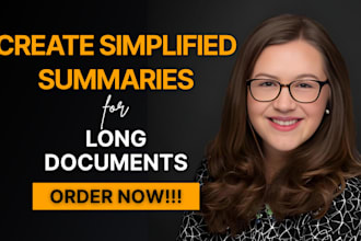 create simplified summaries of long documents