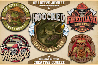 design retro, hand drawn, badge, hipster and vintage logo
