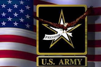 design a minimalist military logo for innovative and startup