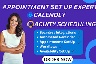 setup simplybook me acuity scheduling, calendly, vagaro booking appointment
