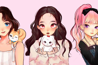 illustrate your favorite characters in an anime style