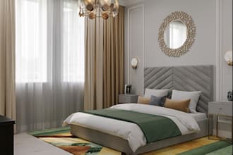 revamp 3d luxury apartment interior,bedroom visualization,2d layout, home decor