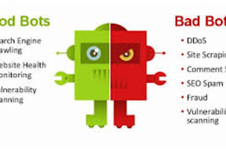 help your vps, vm, or website from ddos and bad bot attacks, bot development
